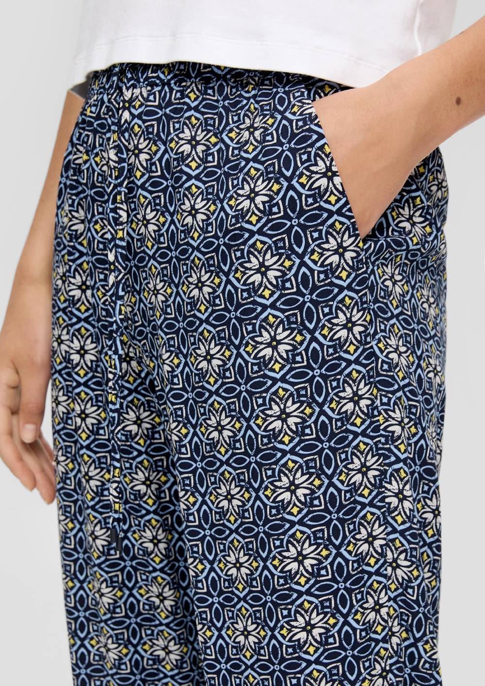 S.Oliver Jogpants Aus Viskose Mit All-over-Print