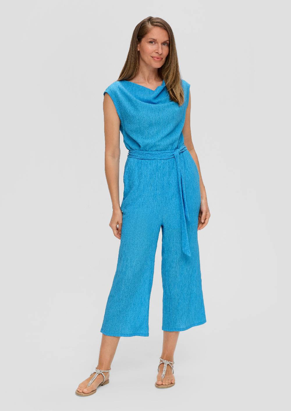 S.Oliver Jumpsuit Mit Wasserfallausschnitt