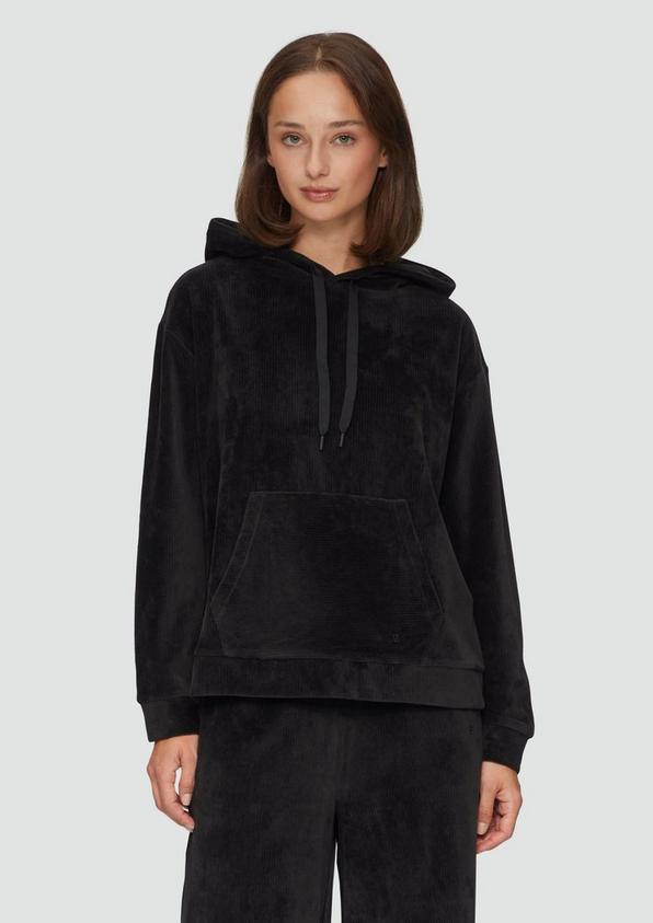 S.Oliver Kapuzen-Sweatshirt mit Cord-Struktur