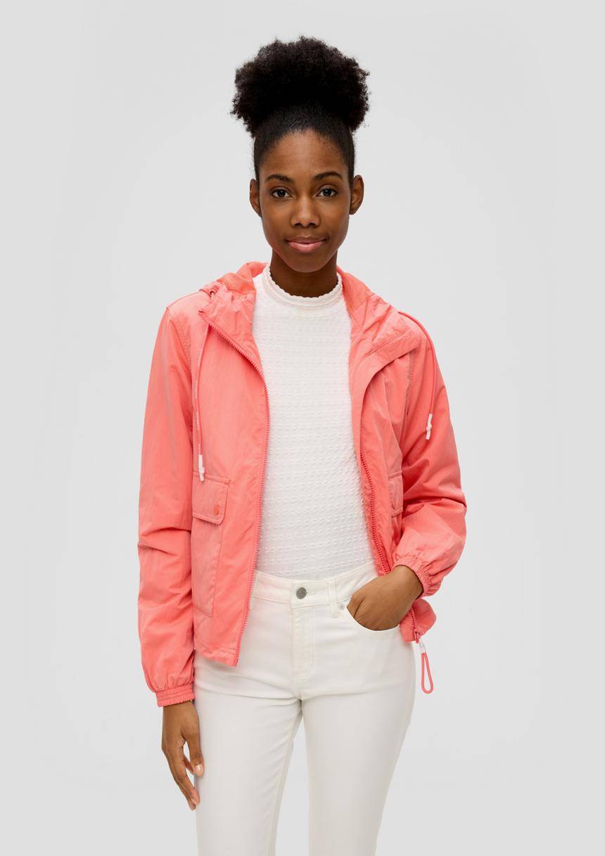 S.Oliver Kapuzenjacke mit Crinkle-Struktur