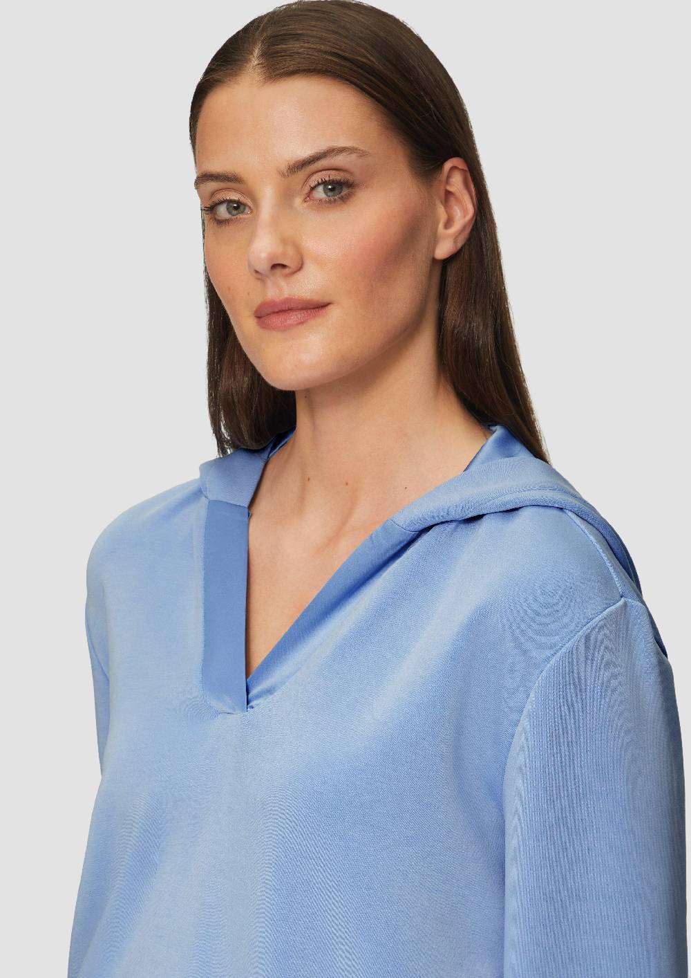 S.Oliver Kapuzenshirt Aus Sweat Mit Satin-Details