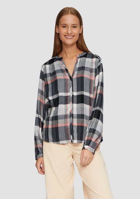 S.Oliver Karierte Bluse aus Viskosemix