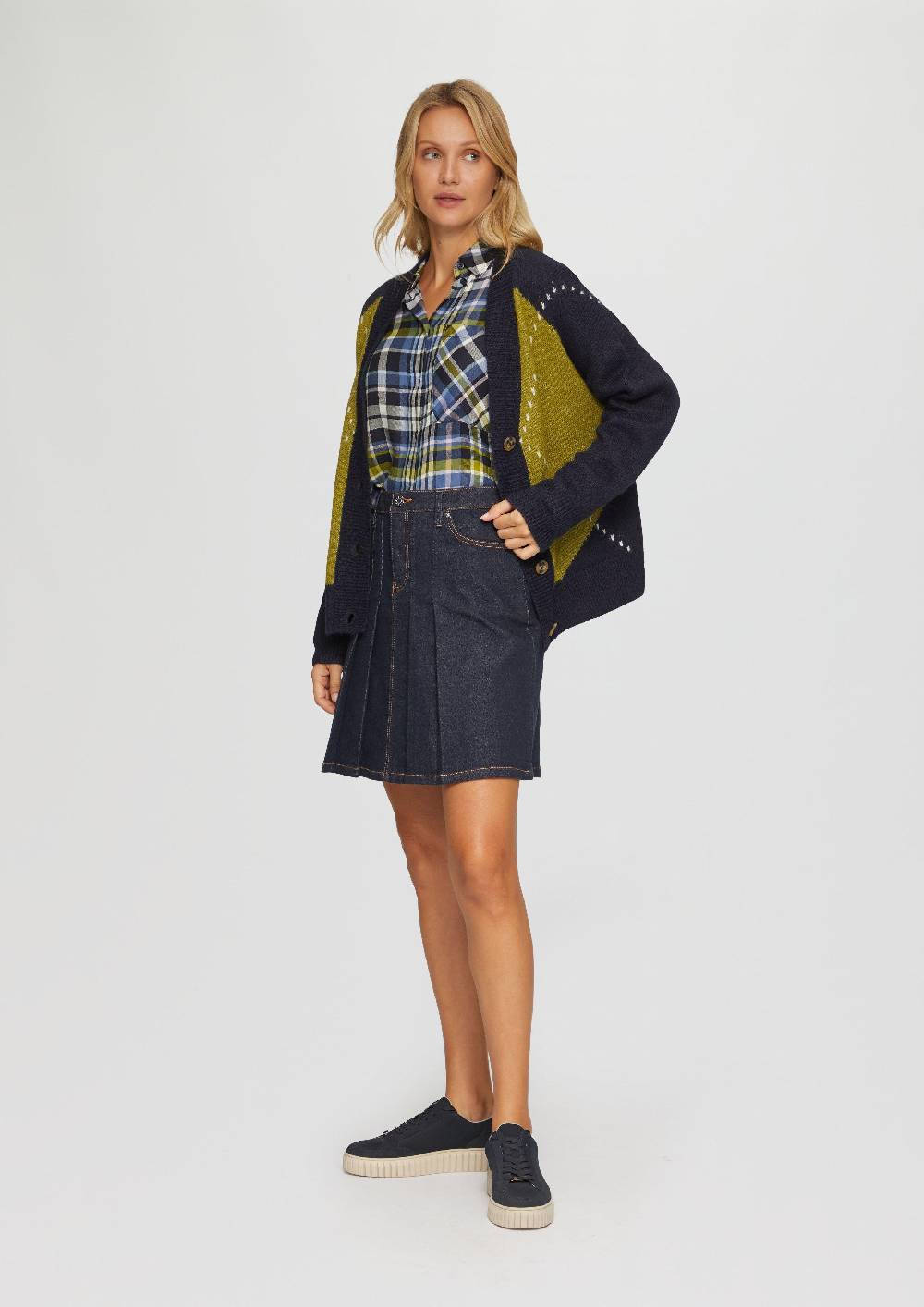 S.Oliver Karierte Hemdbluse Aus Viskosemix