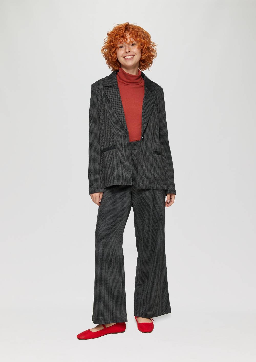 S.Oliver Karierter Blazer Aus Viskosemix