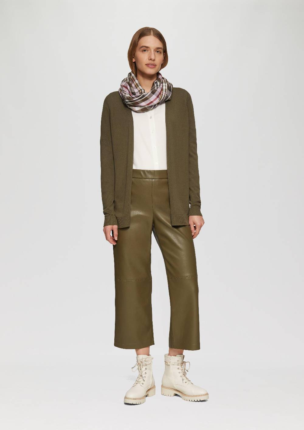 S.Oliver Karierter Loop-Schal Aus Modalmix