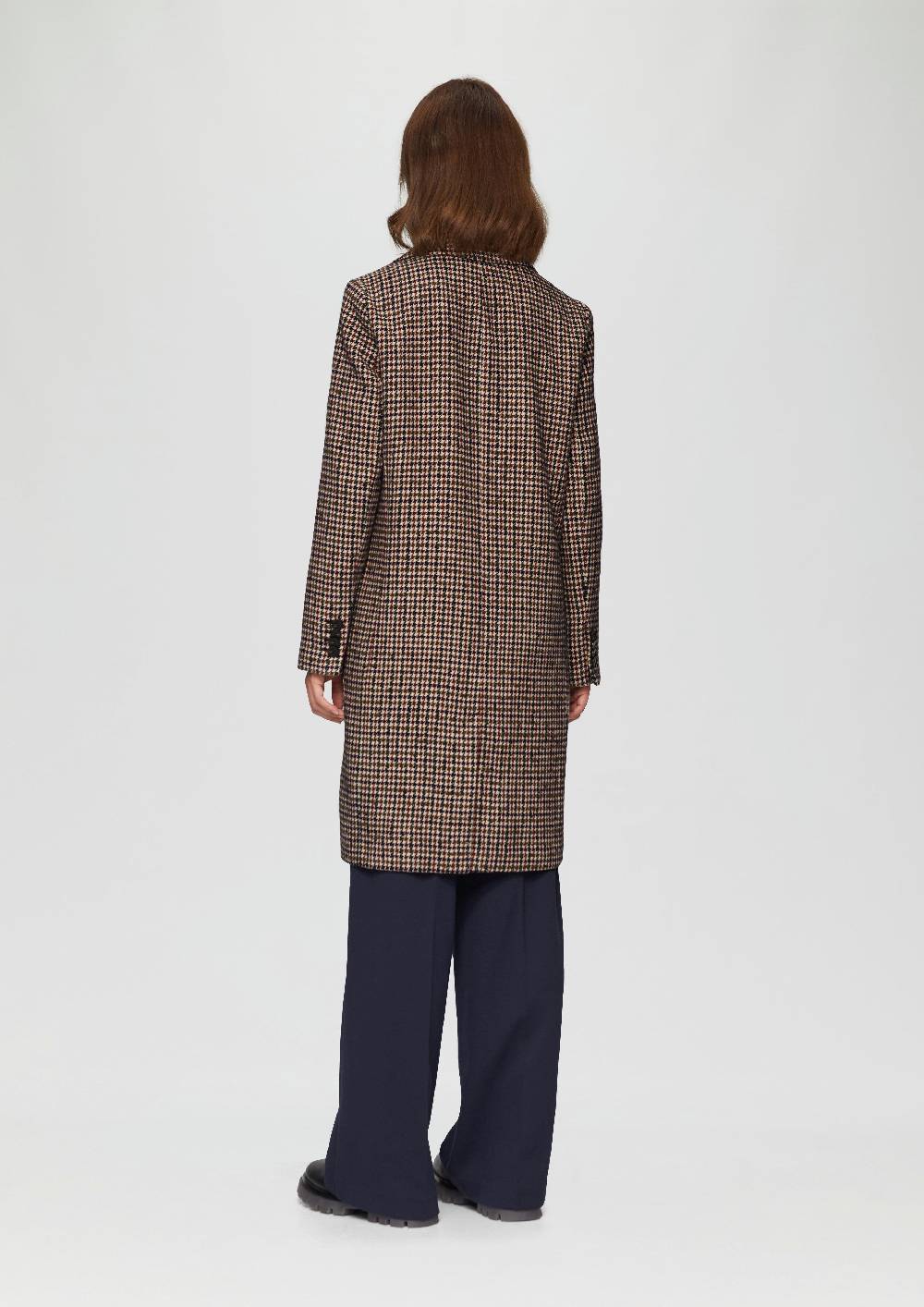 S.Oliver Karierter Mantel Aus Wollmix