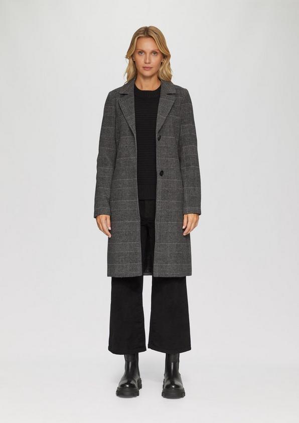 S.Oliver Karierter Mantel aus Wollmix