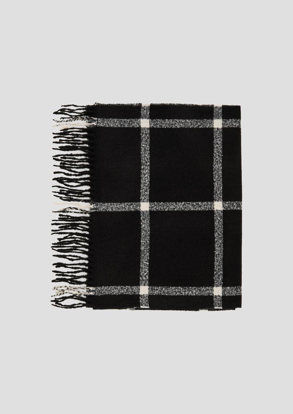 S.Oliver Karierter Schal Mit Fransen