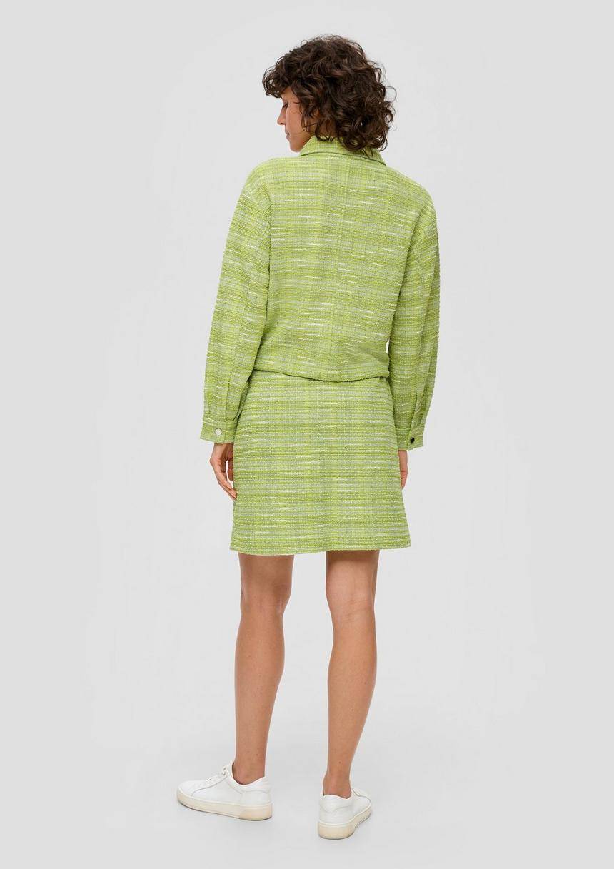 S.Oliver Kastige Bouclé-Jacke Mit Durchzugkordel