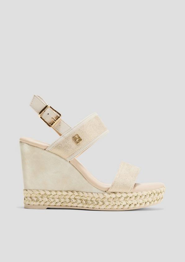 S.Oliver Keilsandalen in Metallic-Optik