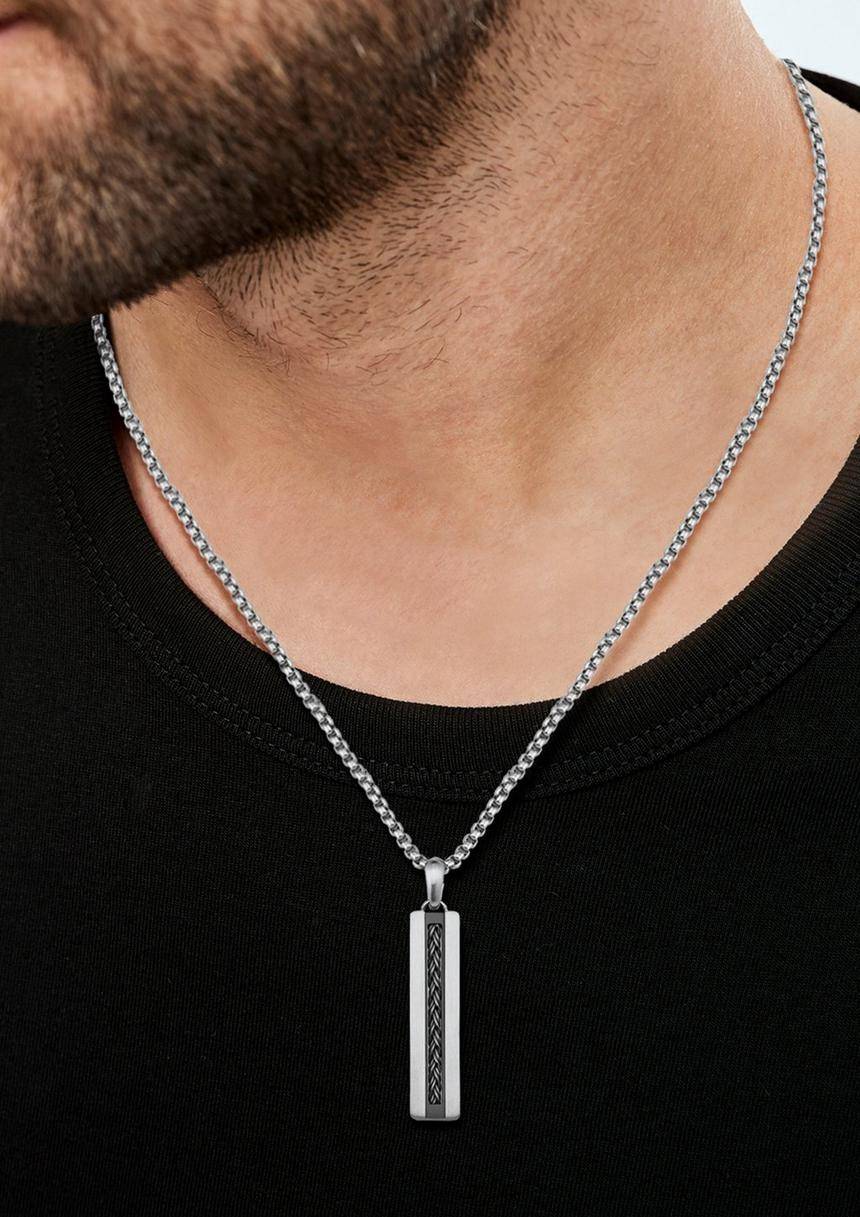 S.Oliver Kette Mit Dog-Tag Anhänger Aus Edelstahl