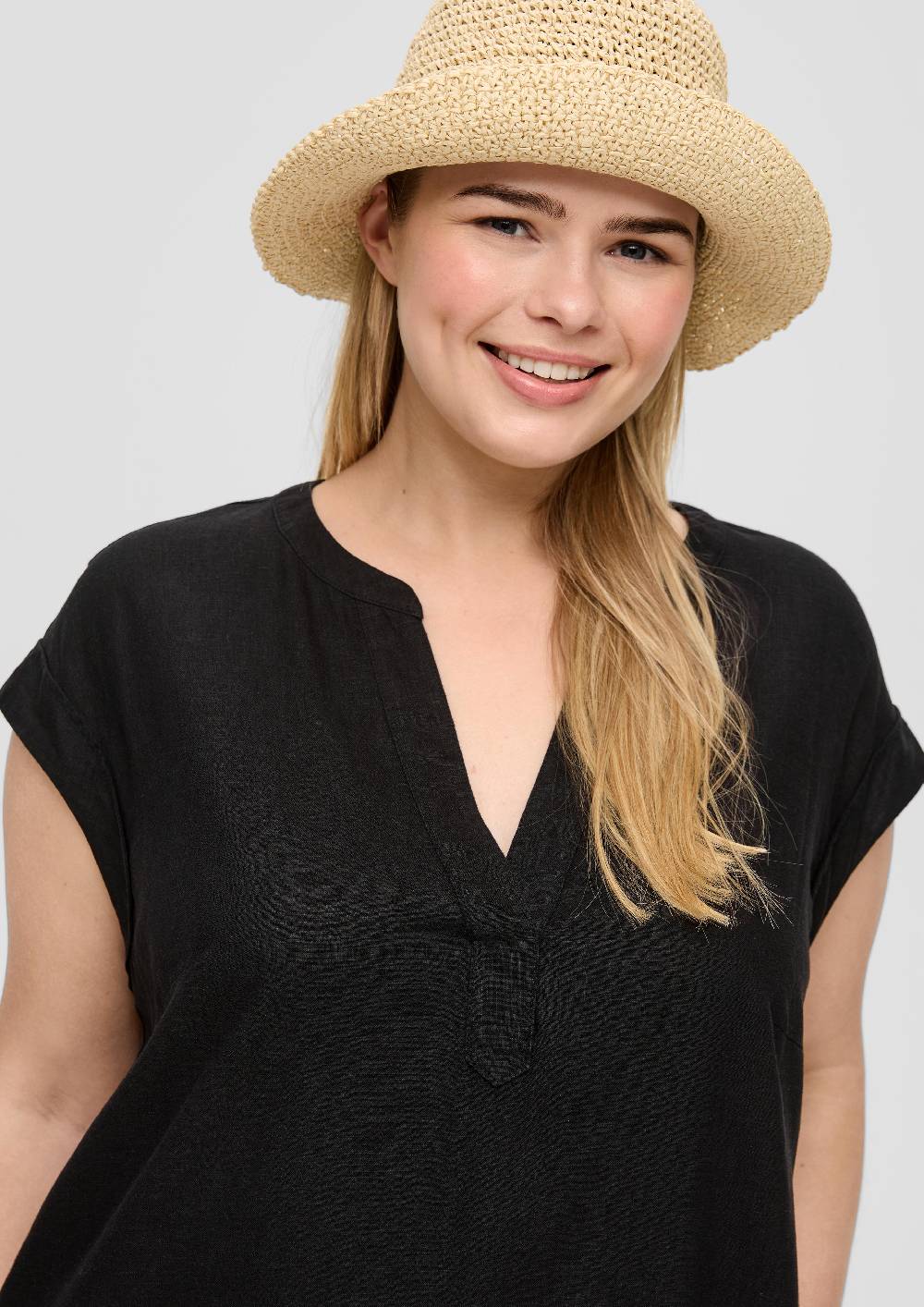 S.Oliver Kleid Aus Leinen-Mix Mit Eingrifftaschen