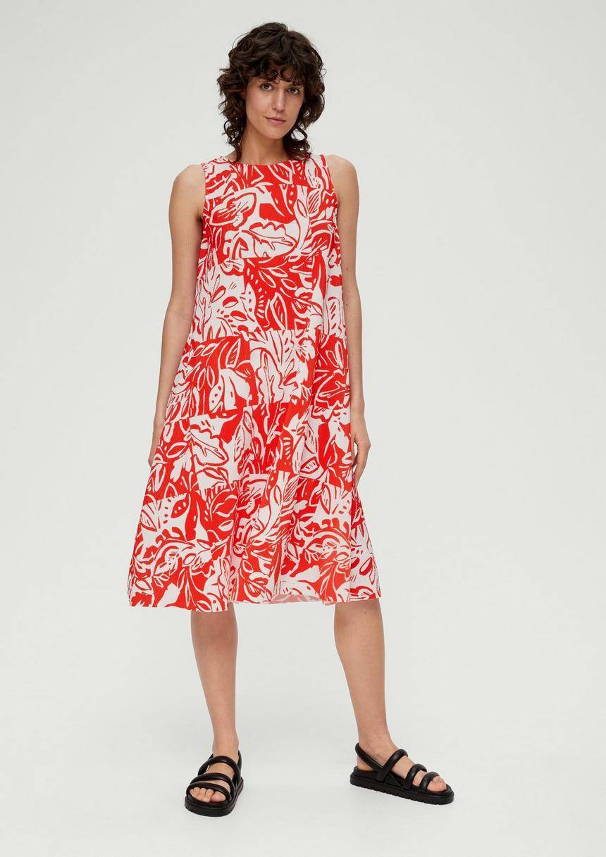 S.Oliver Kleid Mit Plisseefalten