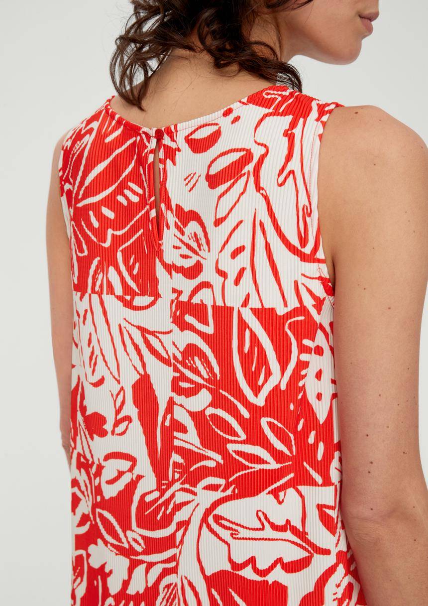 S.Oliver Kleid Mit Plisseefalten
