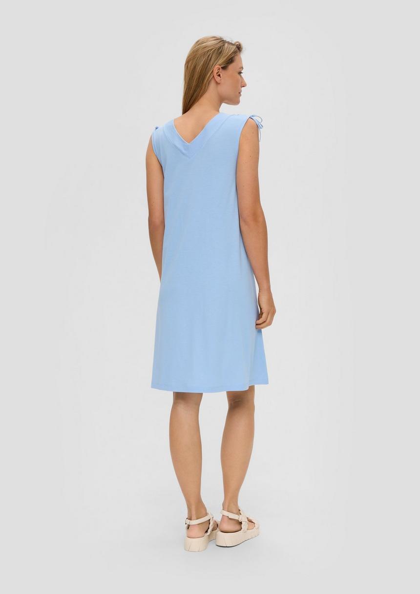 S.Oliver Kleid Mit V-Ausschnitt Und Binde-Detail
