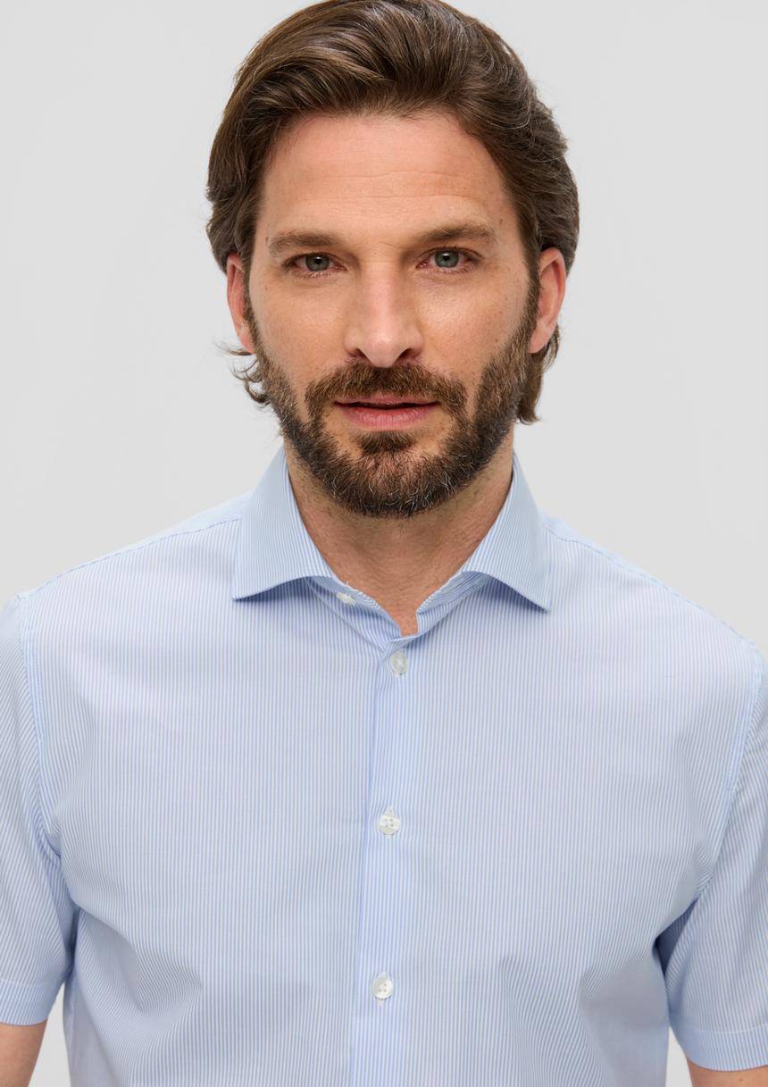 S.Oliver Kurzarmhemd Aus Baumwollstretch