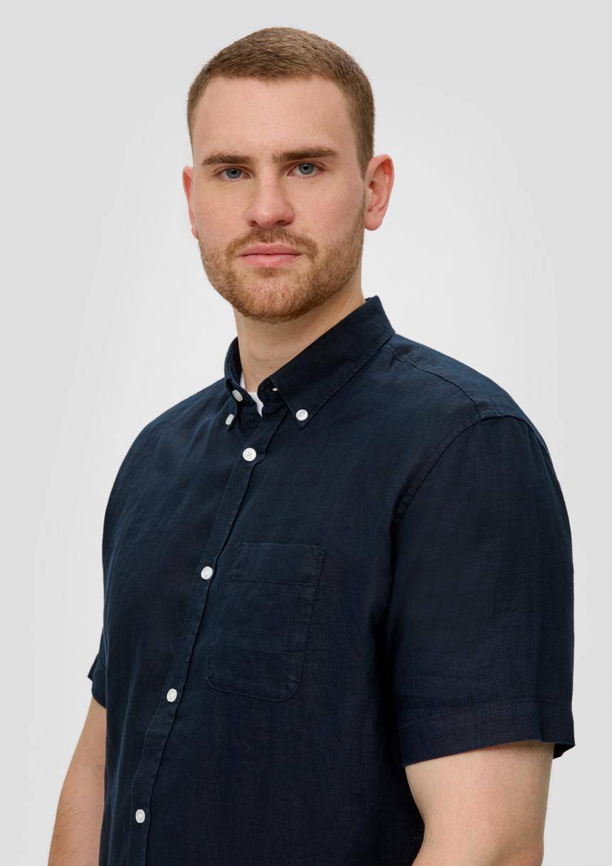 S.Oliver Kurzarmhemd Aus Leinen