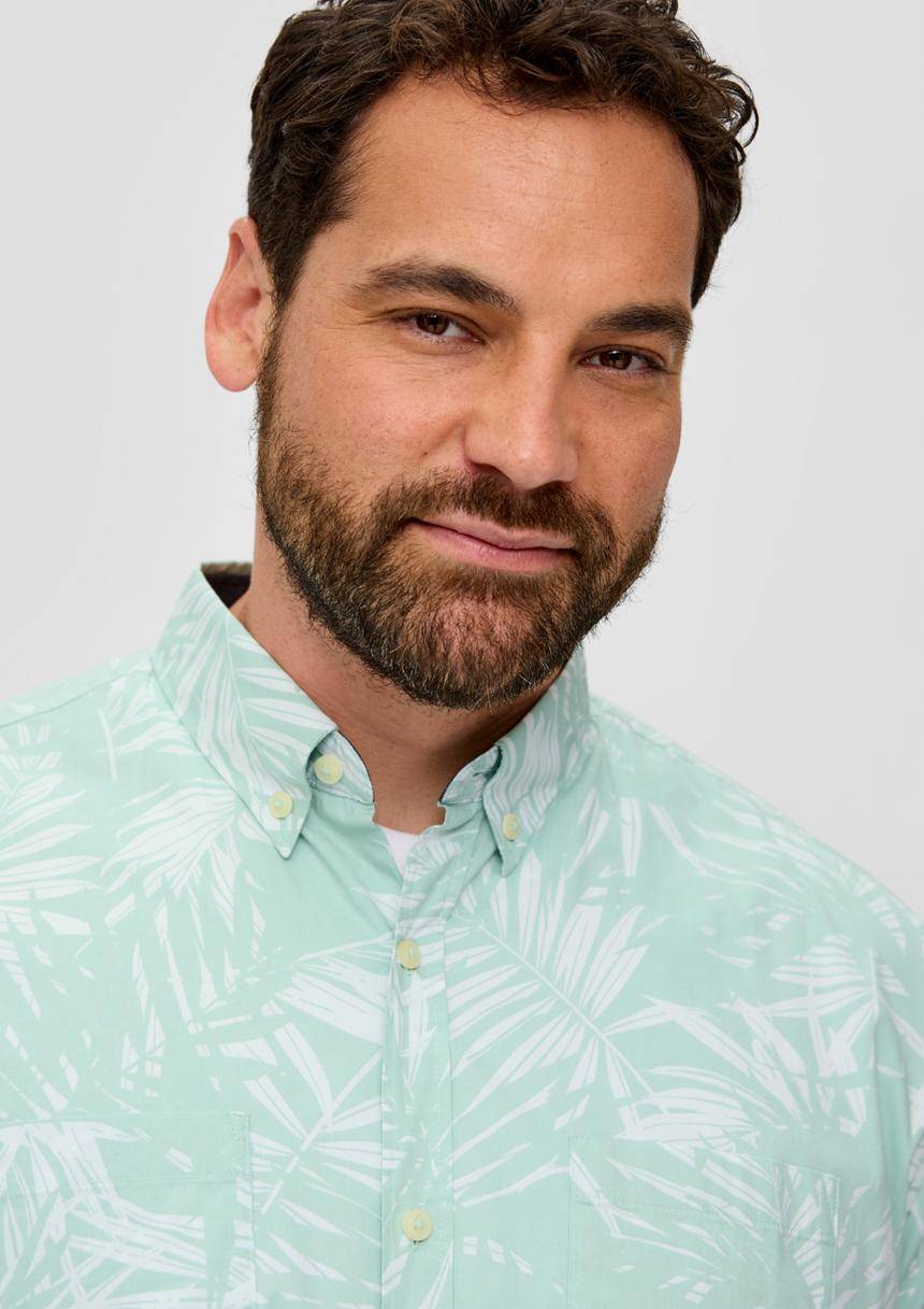 S.Oliver Kurzarmhemd Im Slim-Fit