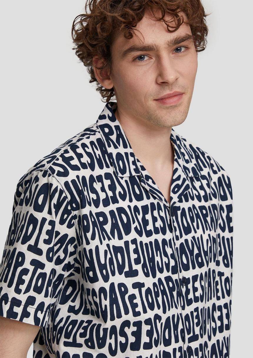 S.Oliver Kurzarmhemd Mit All-over-Print