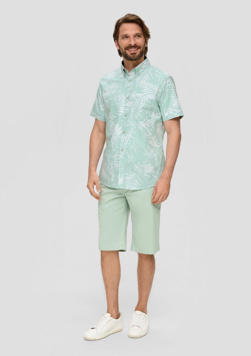 S.Oliver Kurzarmhemd Mit Button-Down-Kragen