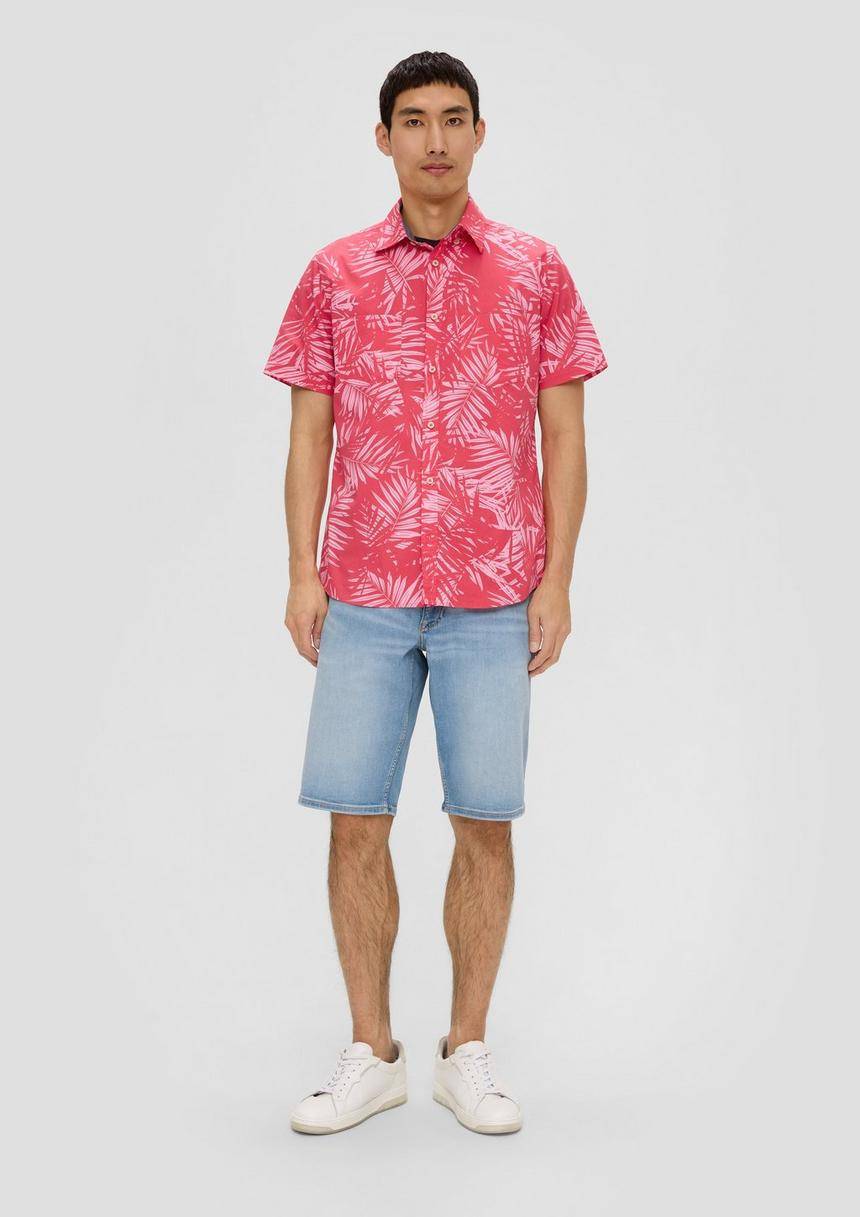 S.Oliver Kurzarmhemd Mit Button-Down-Kragen