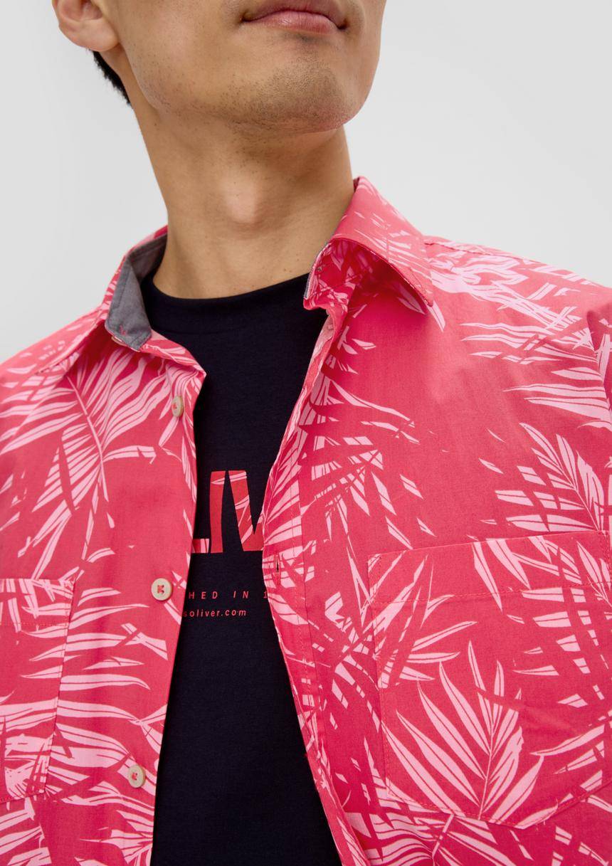 S.Oliver Kurzarmhemd Mit Button-Down-Kragen