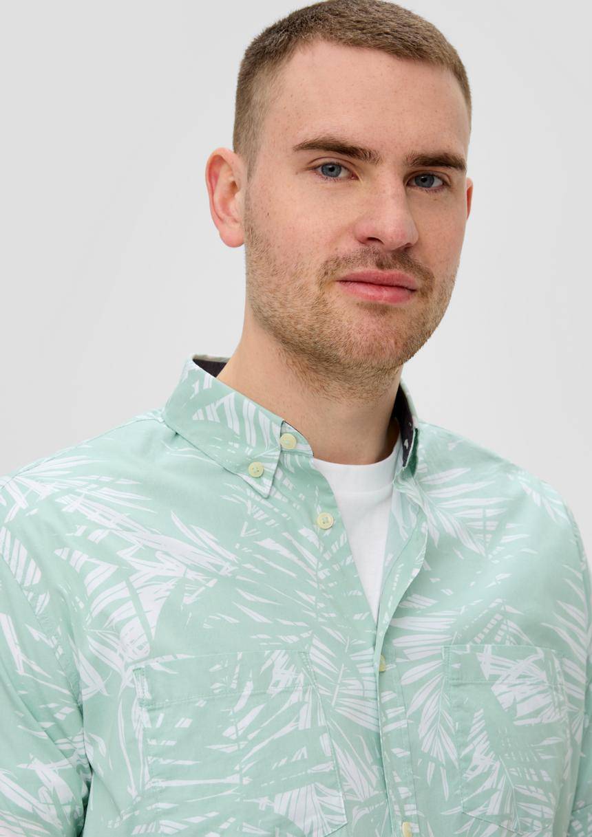 S.Oliver Kurzarmhemd Mit Button-Down-Kragen