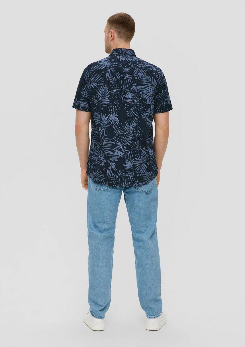 S.Oliver Kurzarmhemd Mit Button-Down-Kragen
