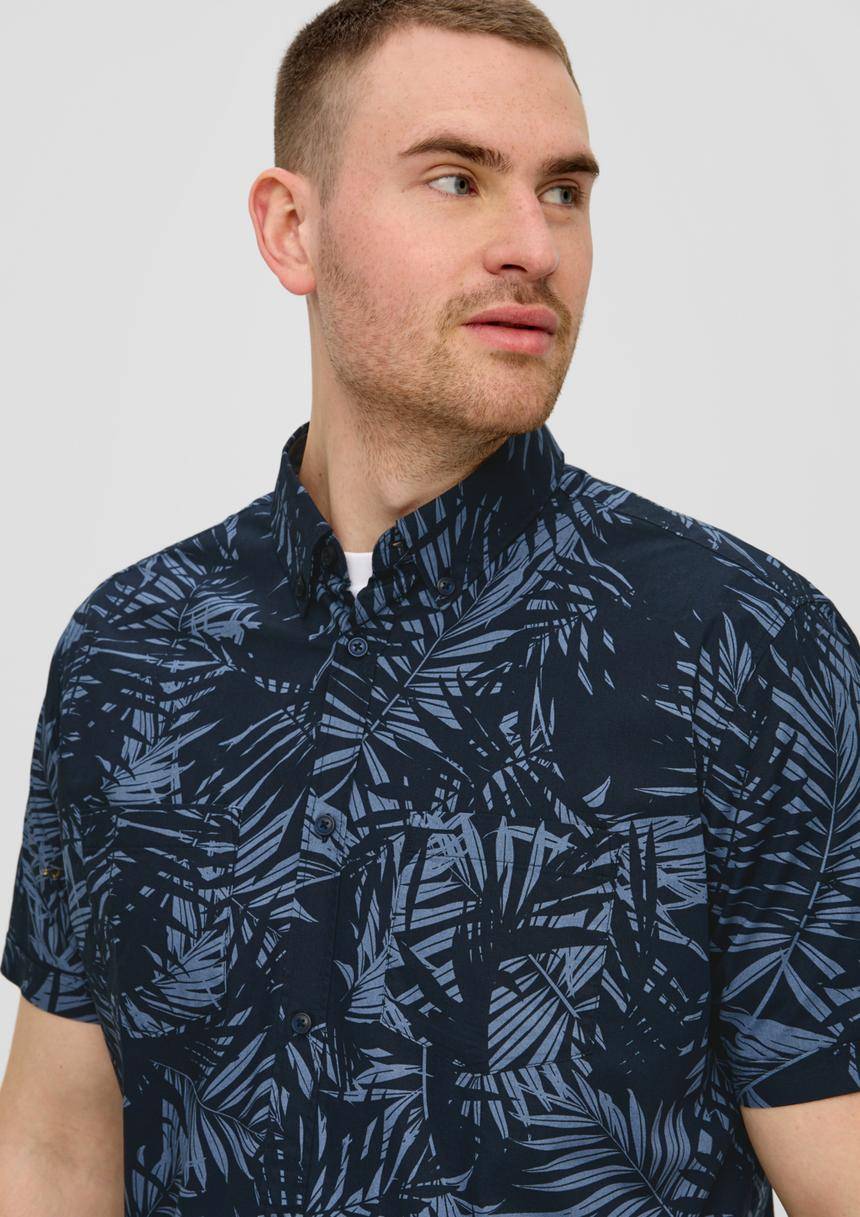 S.Oliver Kurzarmhemd Mit Button-Down-Kragen