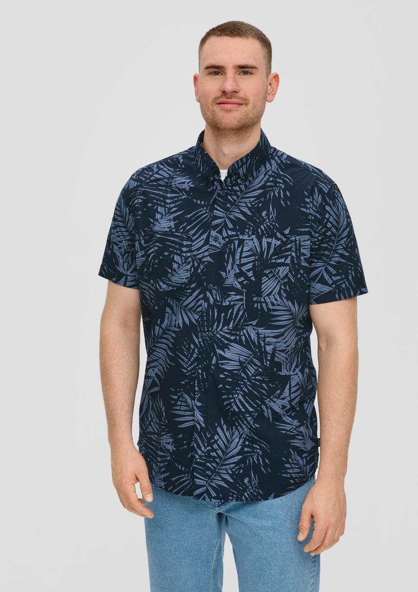 S.Oliver Kurzarmhemd mit Button-Down-Kragen