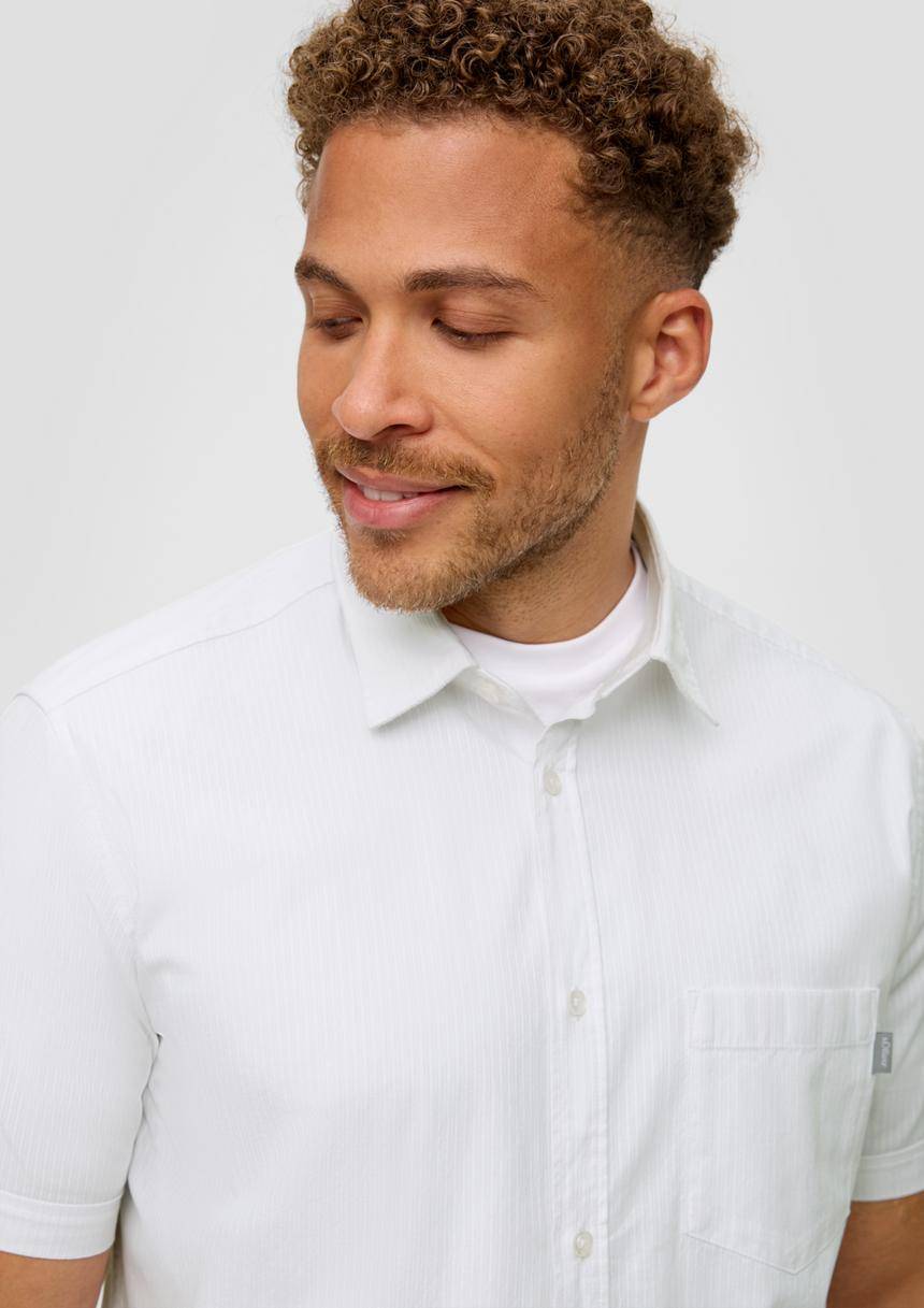 S.Oliver Kurzarmhemd Mit Button-Down-Kragen