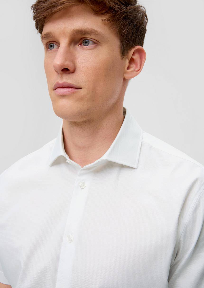 S.Oliver Kurzarmhemd Mit Dobby-Struktur