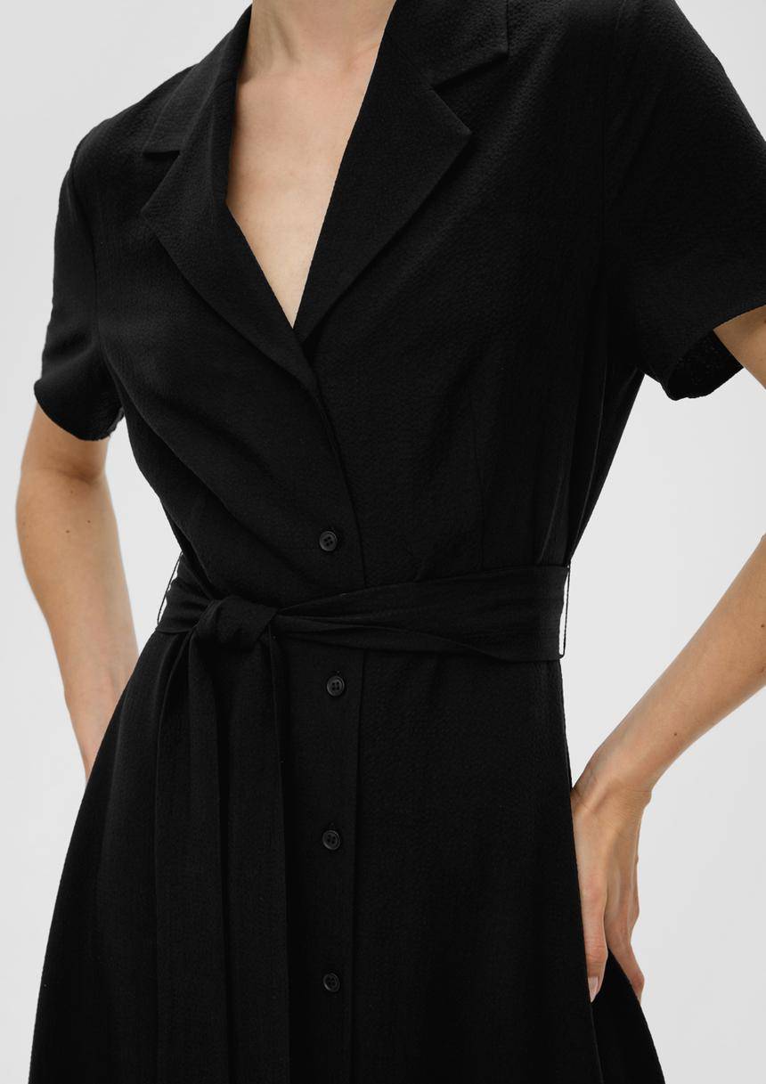 S.Oliver Kurzarmkleid Mit Bindeband