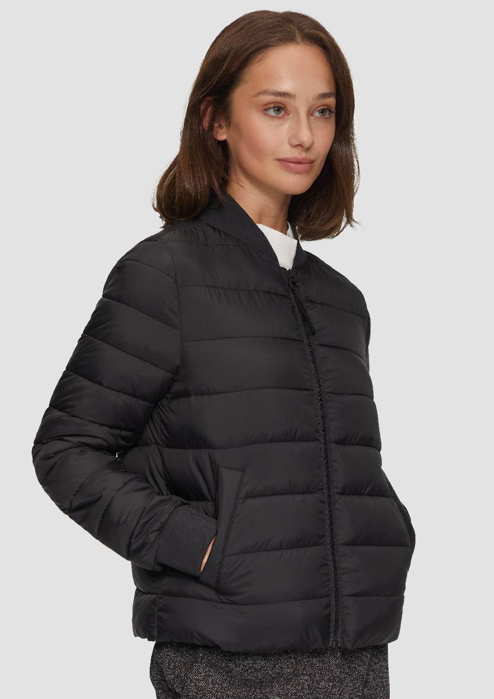 S.Oliver Kurze Steppjacke Mit Rippbündchen