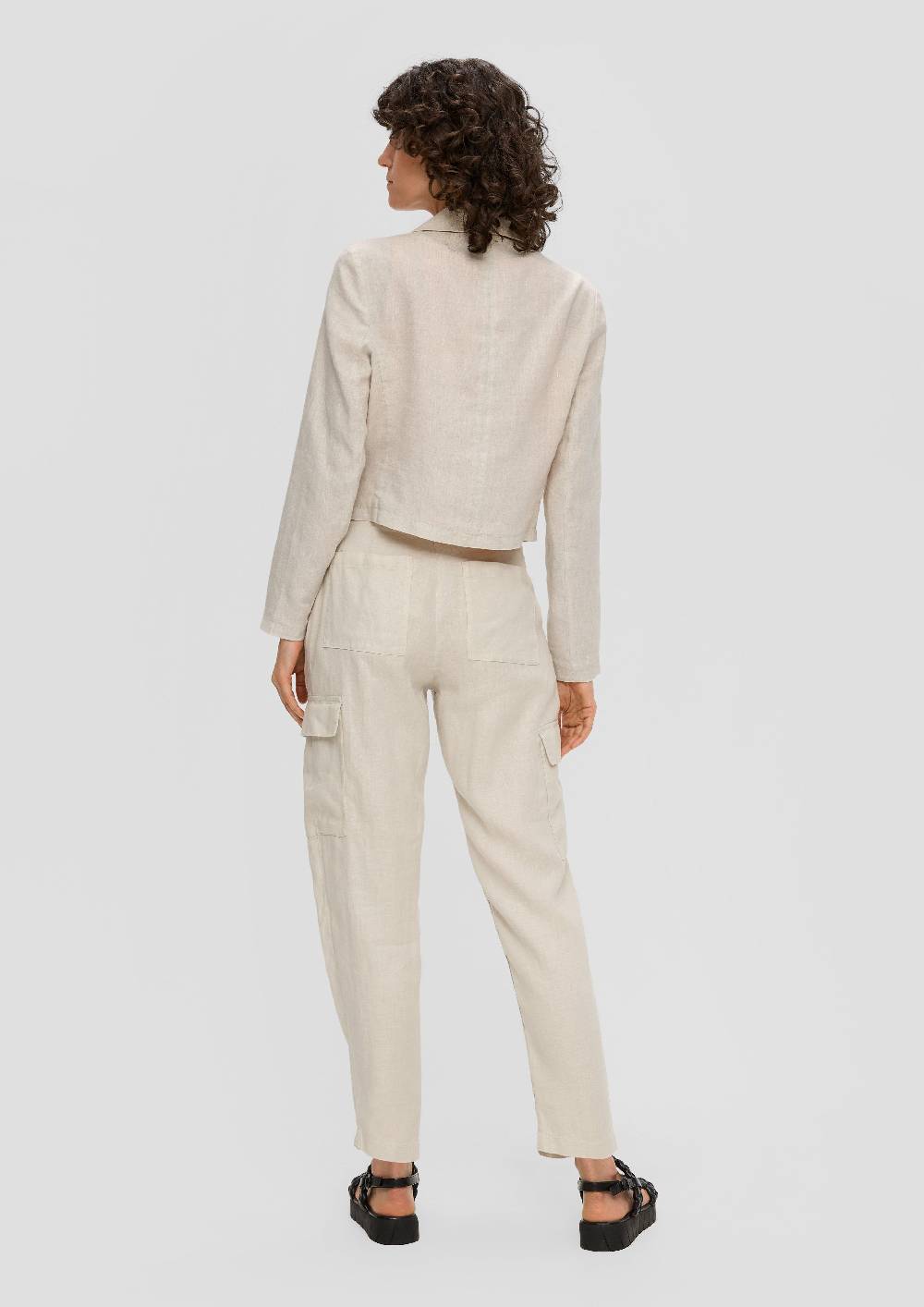 S.Oliver Kurzer Boxy-Blazer Aus Leinen