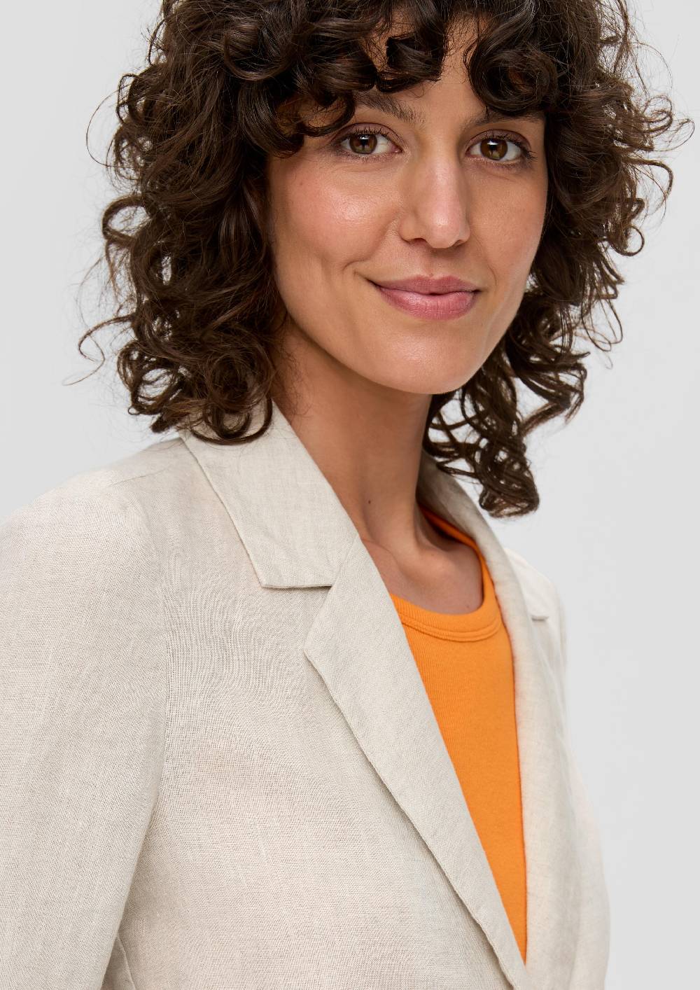 S.Oliver Kurzer Boxy-Blazer Aus Leinen