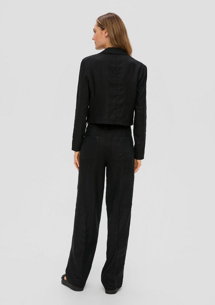 S.Oliver Kurzer Boxy-Blazer Aus Leinen