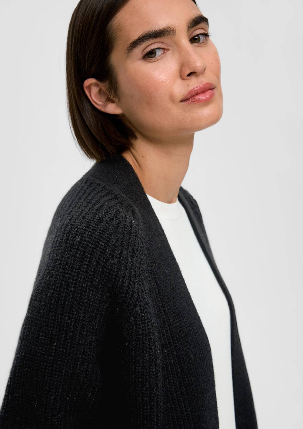 S.Oliver Kurzer Cardigan Aus Wollmix
