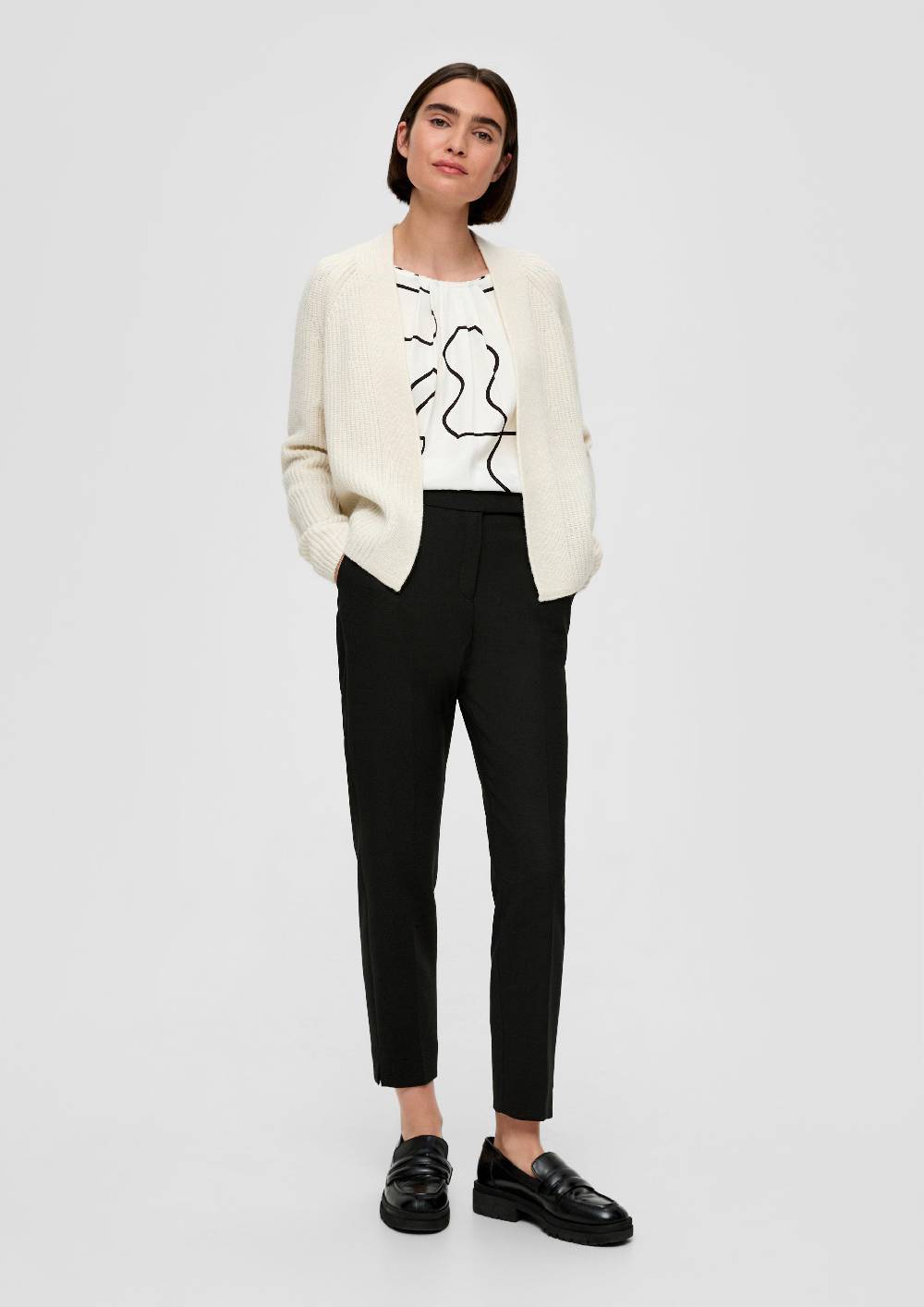 S.Oliver Kurzer Cardigan Aus Wollmix