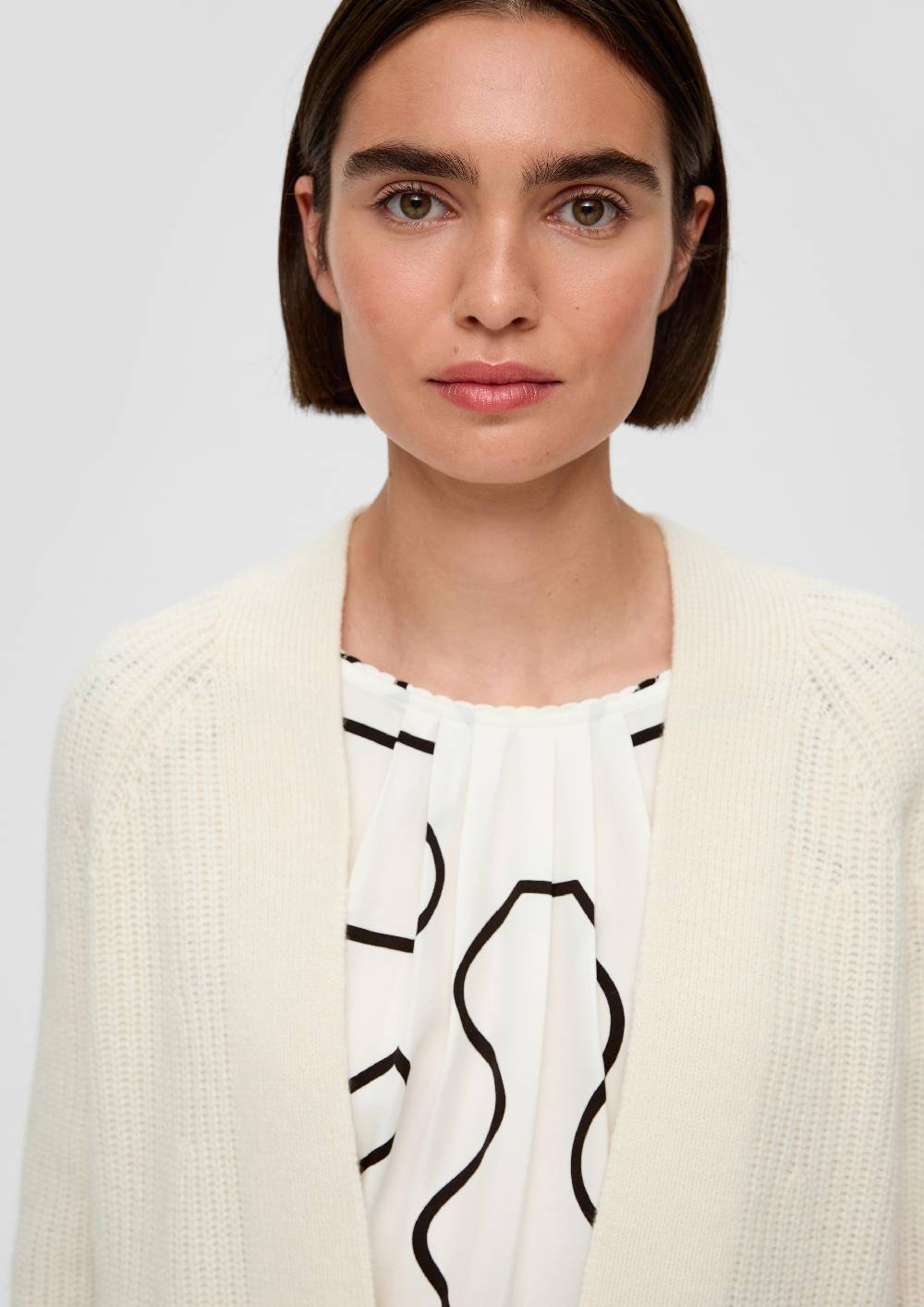 S.Oliver Kurzer Cardigan Aus Wollmix