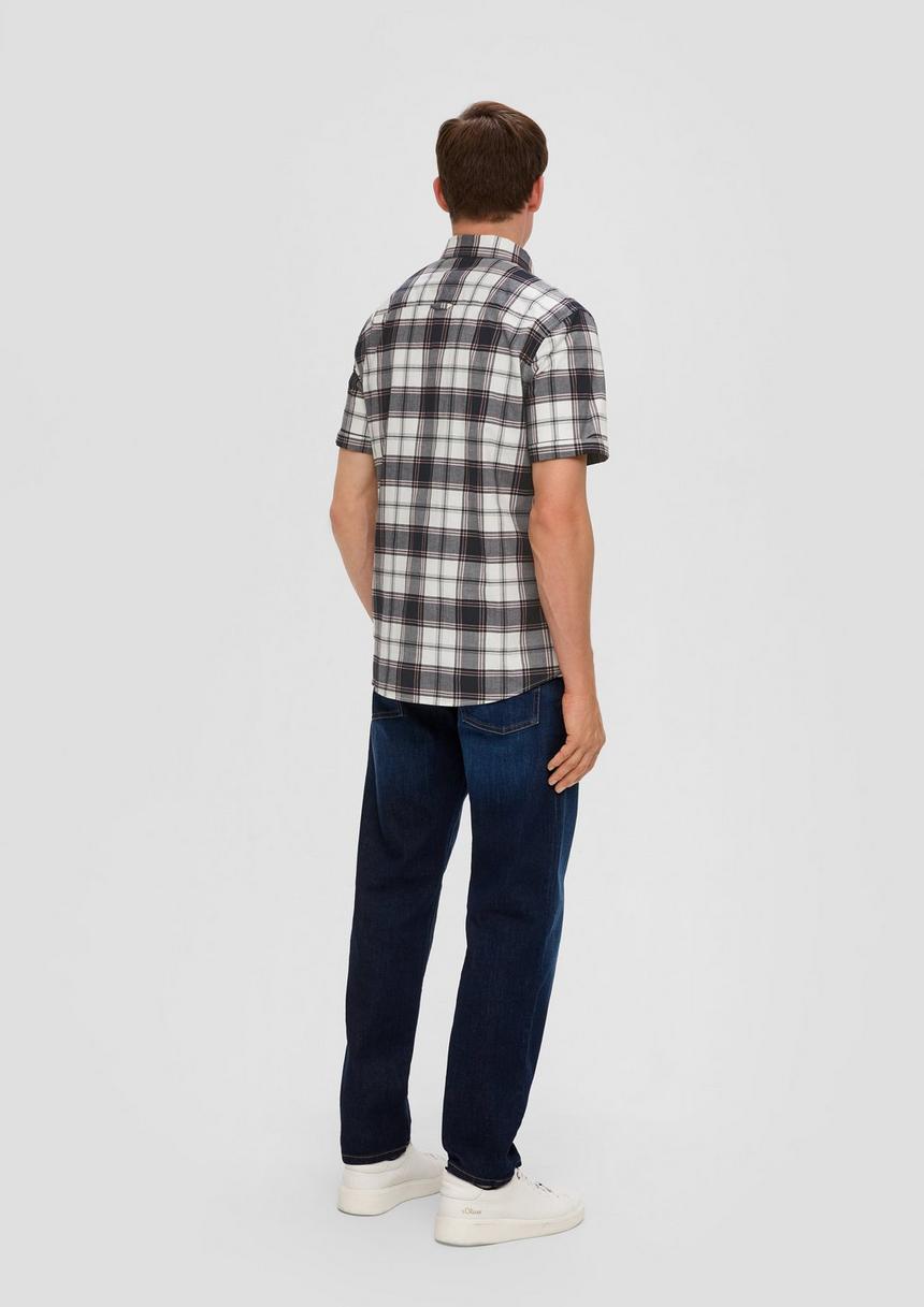 S.Oliver Kurzes Baumwollstretch-Hemd Im Slim Fit