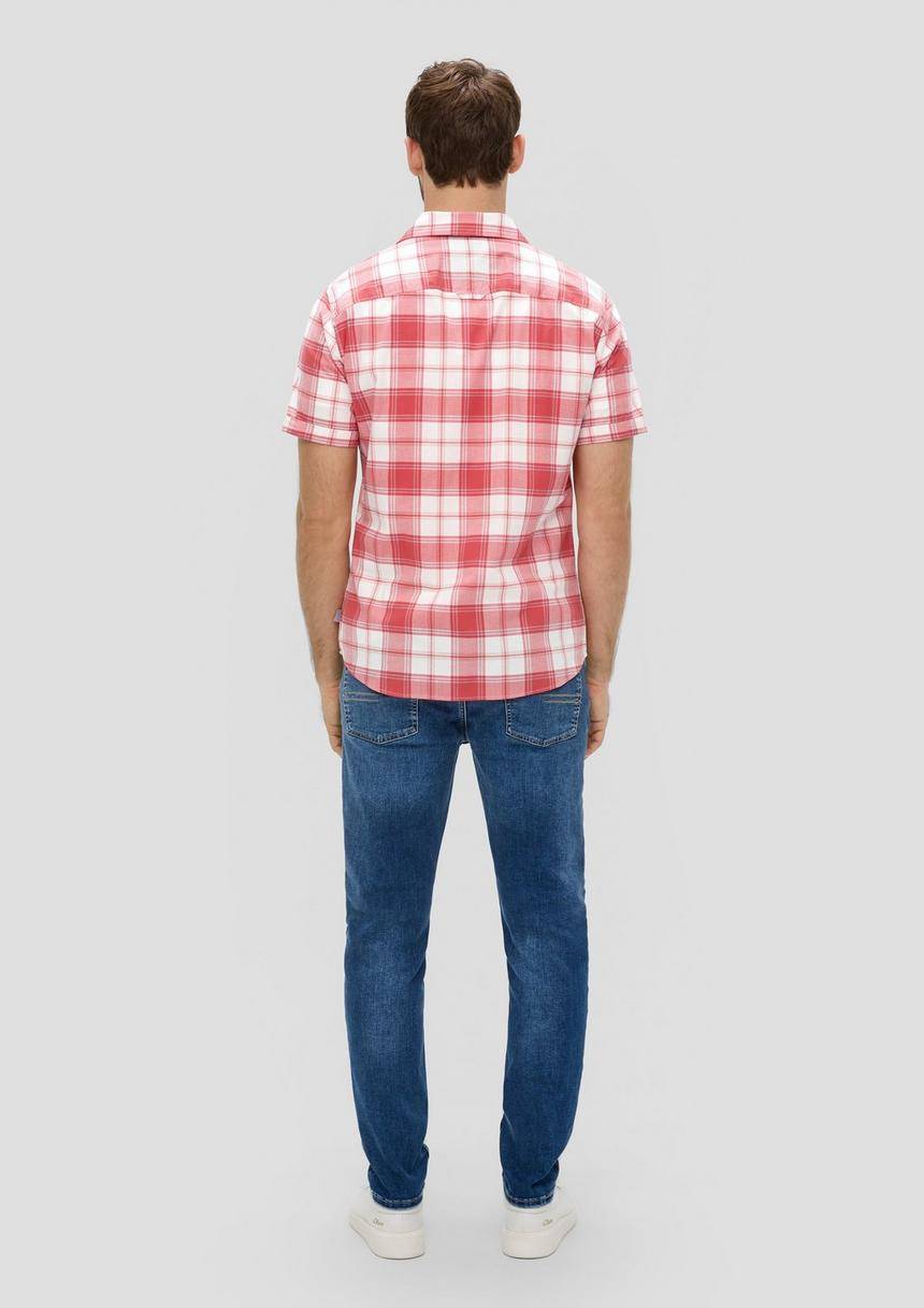 S.Oliver Kurzes Baumwollstretch-Hemd Im Slim Fit