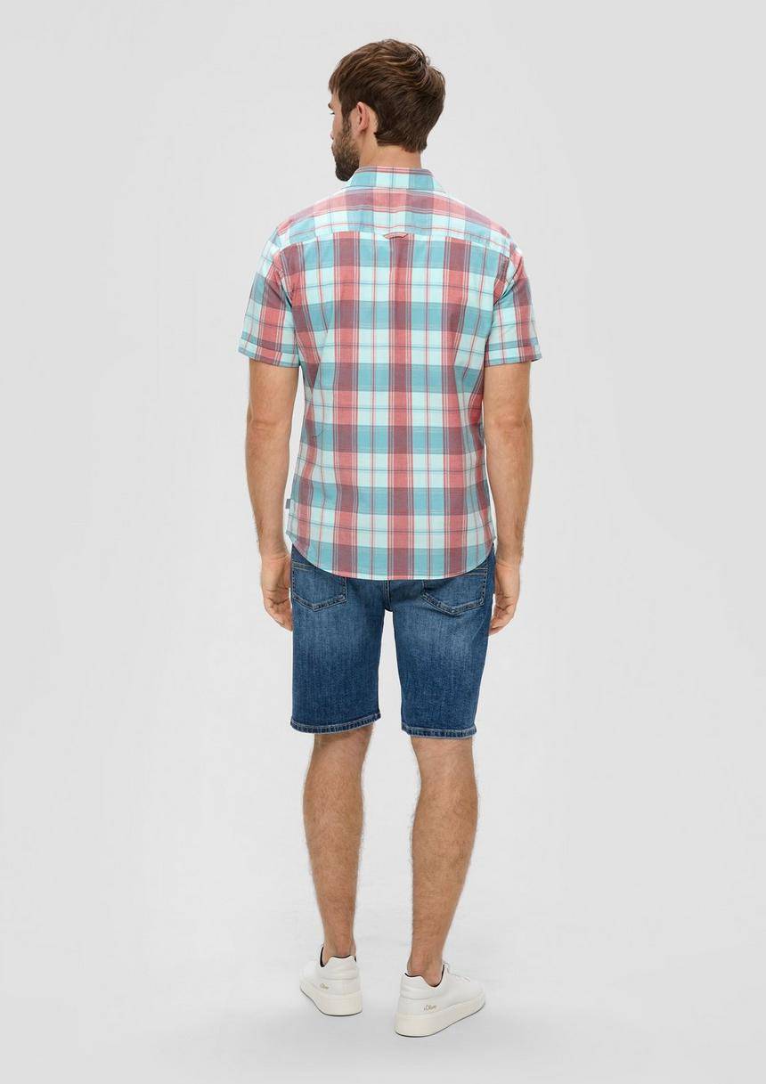S.Oliver Kurzes Baumwollstretch-Hemd Im Slim Fit