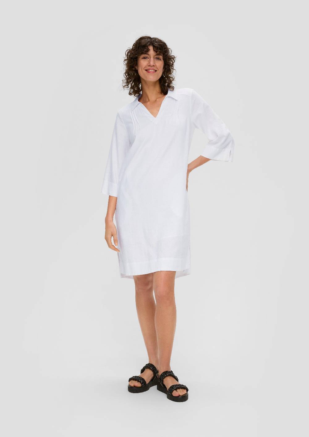S.Oliver Kurzes Leinenkleid