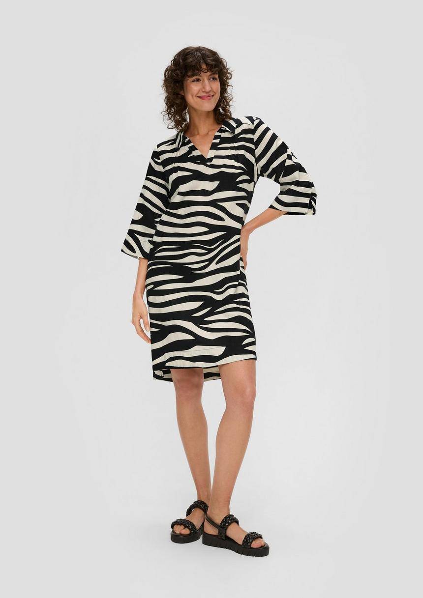 S.Oliver Kurzes Leinenkleid