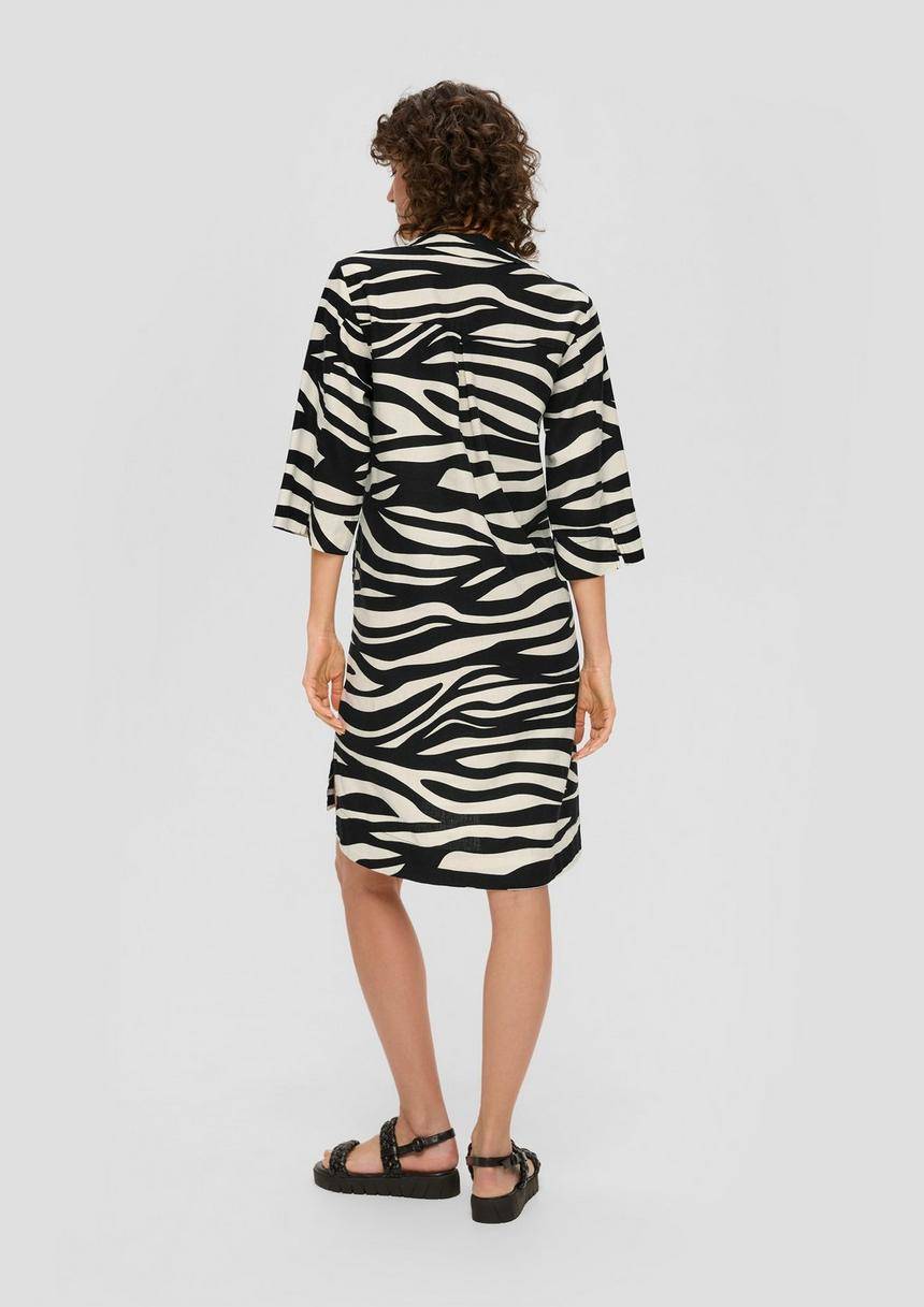 S.Oliver Kurzes Leinenkleid