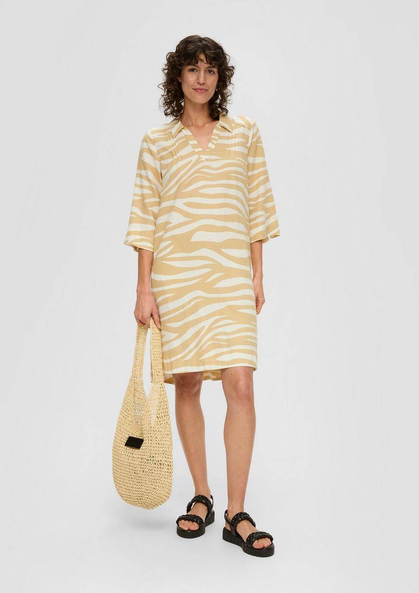 S.Oliver Kurzes Leinenkleid