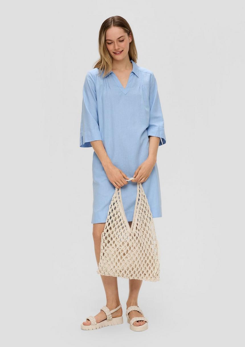 S.Oliver Kurzes Leinenkleid