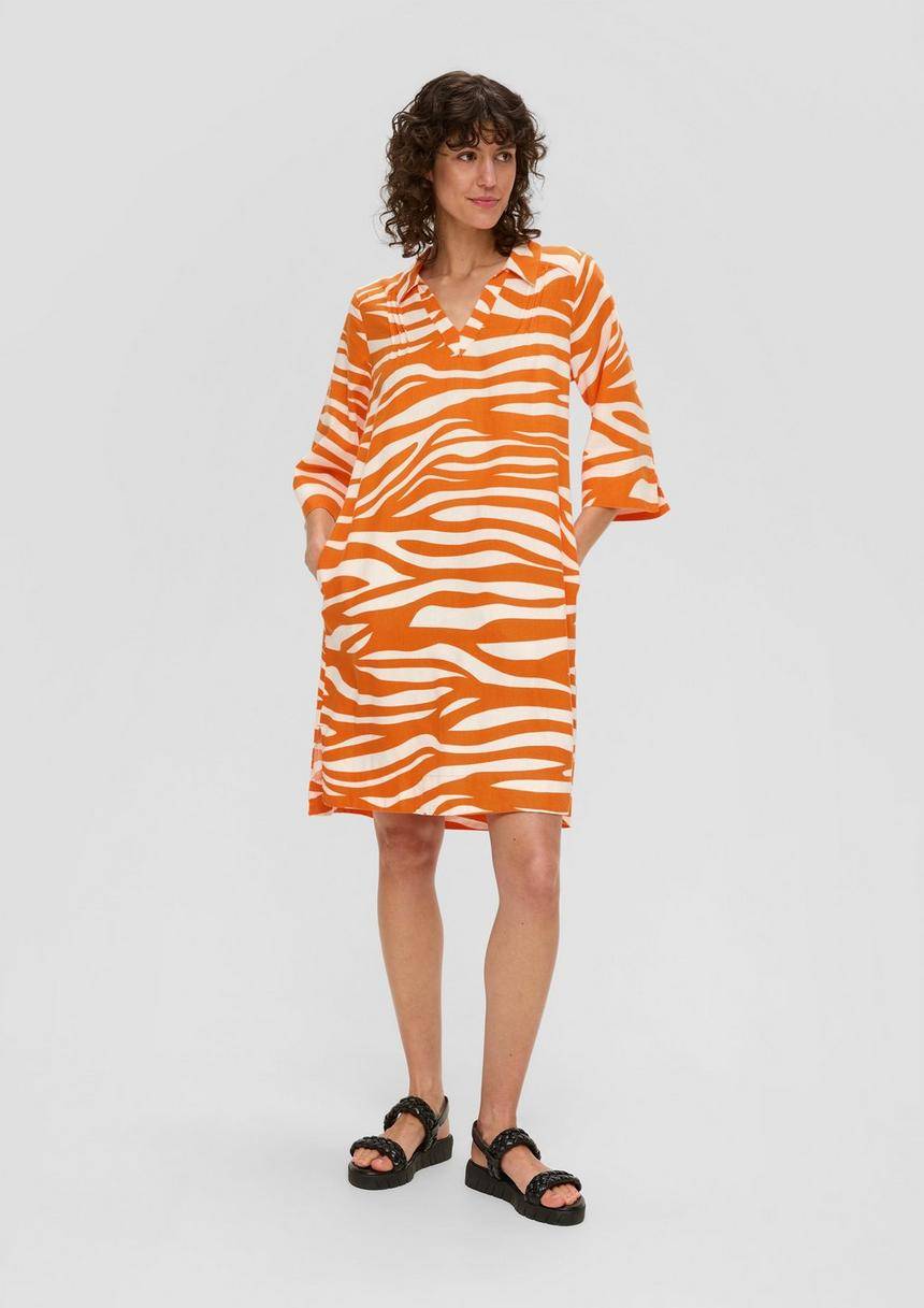 S.Oliver Kurzes Leinenkleid
