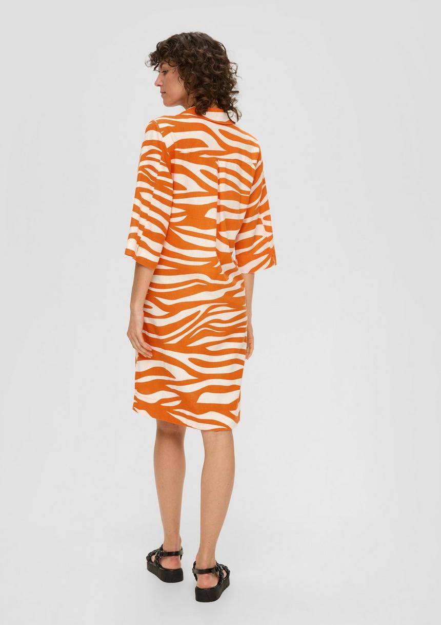 S.Oliver Kurzes Leinenkleid